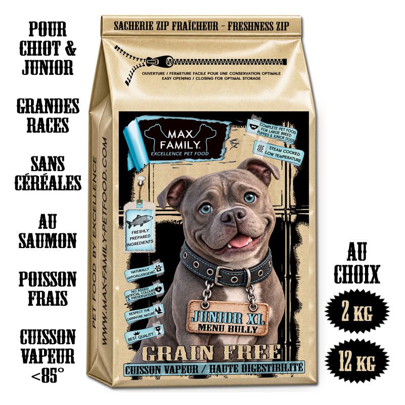 JUNIOR XL _ Fresh MENU Bully JUNIOR XL - by MAX FAMILY croquette chiot bully XL