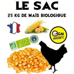 25kg Maïs BIO - GRAINS entiers BIO pour poule pondeuse et tous les animaux de la ferme