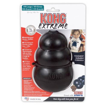 Jouet KONG Extrême "L" Noir - Taille L 10,5cm Jouet ultra-résistant pour chien