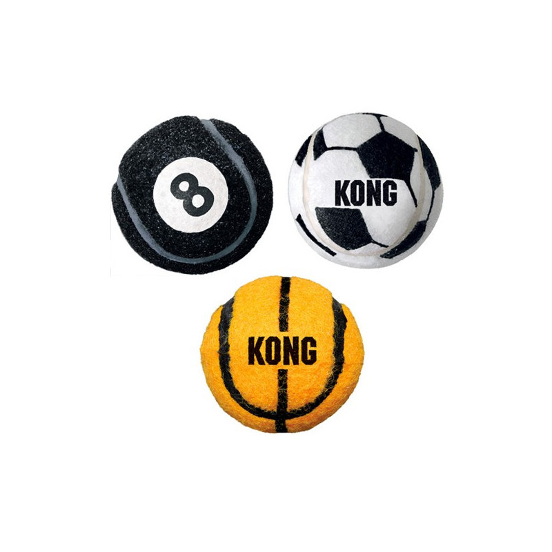 Lot de 3 balles KONG Sport Balls pour chien