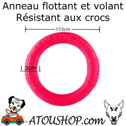 TOP Anneau flottant volant résistant aux crocs pour chien
